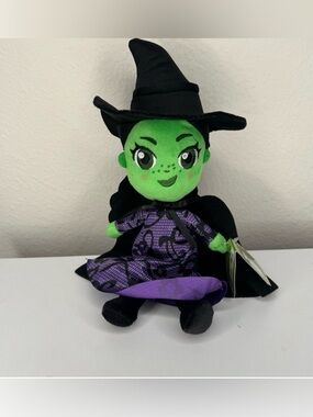 Wicked For Good Elphaba Plush Toy 10’ with Black Hat and Purple NWT  Toys